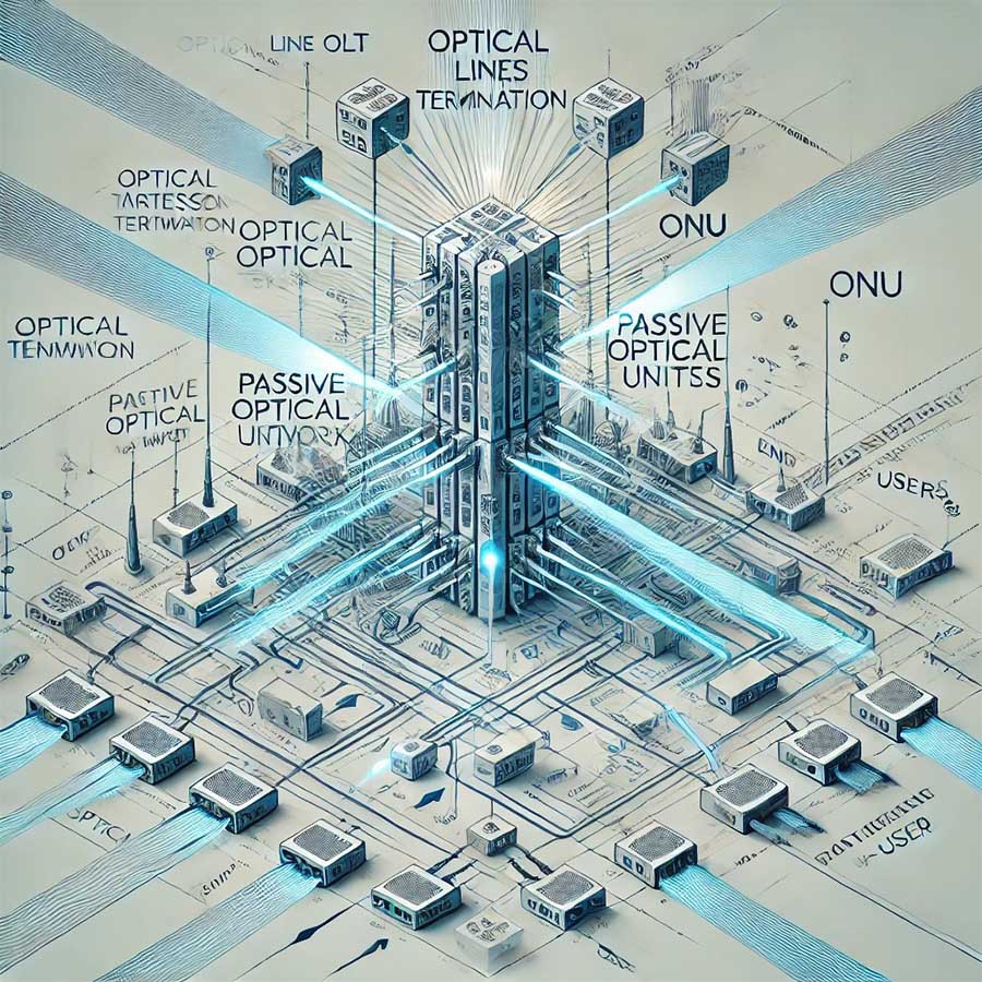 Optical Access Network Working principle analysis diagram